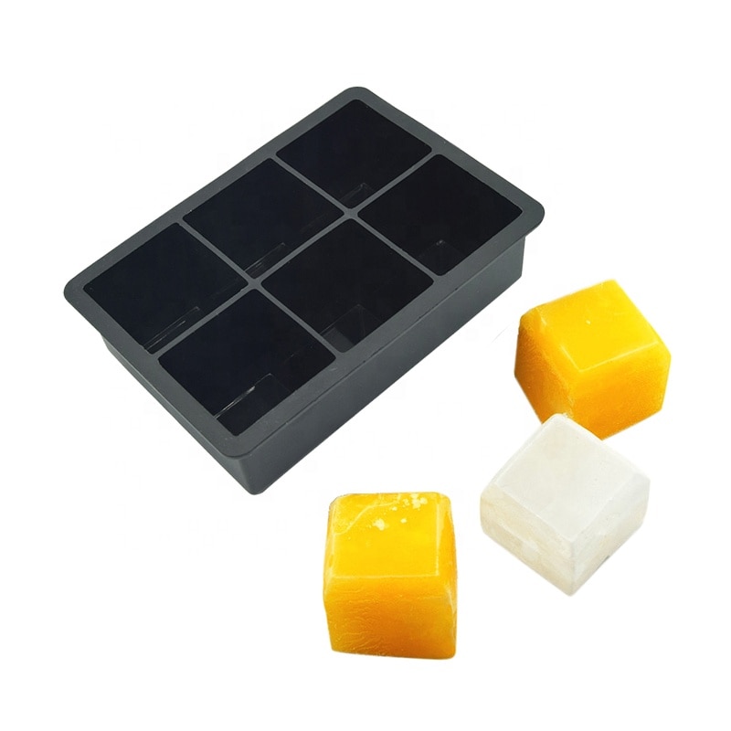 Silikon bez BPA gorąca sprzedaży tacy wysokiej jakości 6 wnęka lodu forma kostki