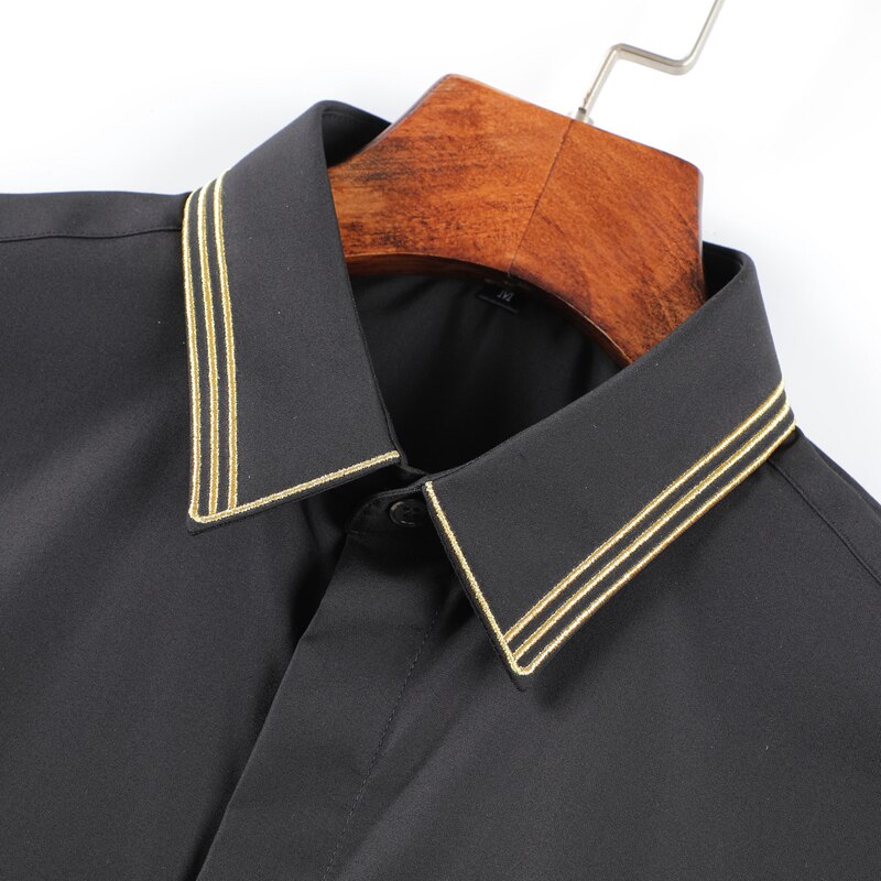 Merke skjorte herre langermet slim casual chemise homme ren bomull business mannlige dress skjorter pluss størrelse camisas