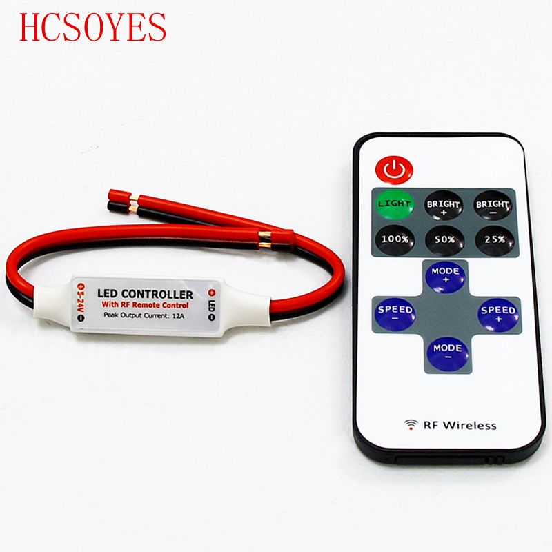 Rgb Led Strip Mini Controller Dimmer Ir Infrarood Rf Wireless Remote 44 24 17 Rgb Sleutel