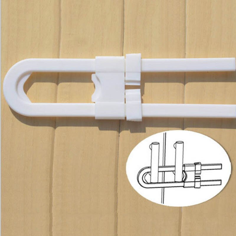 1PC Kids Baby Safety Cabinet Locks Toddler Baby Child U-Shaped Door Cupboard Cabinet Door Safety Lock Latch for Baby Safety