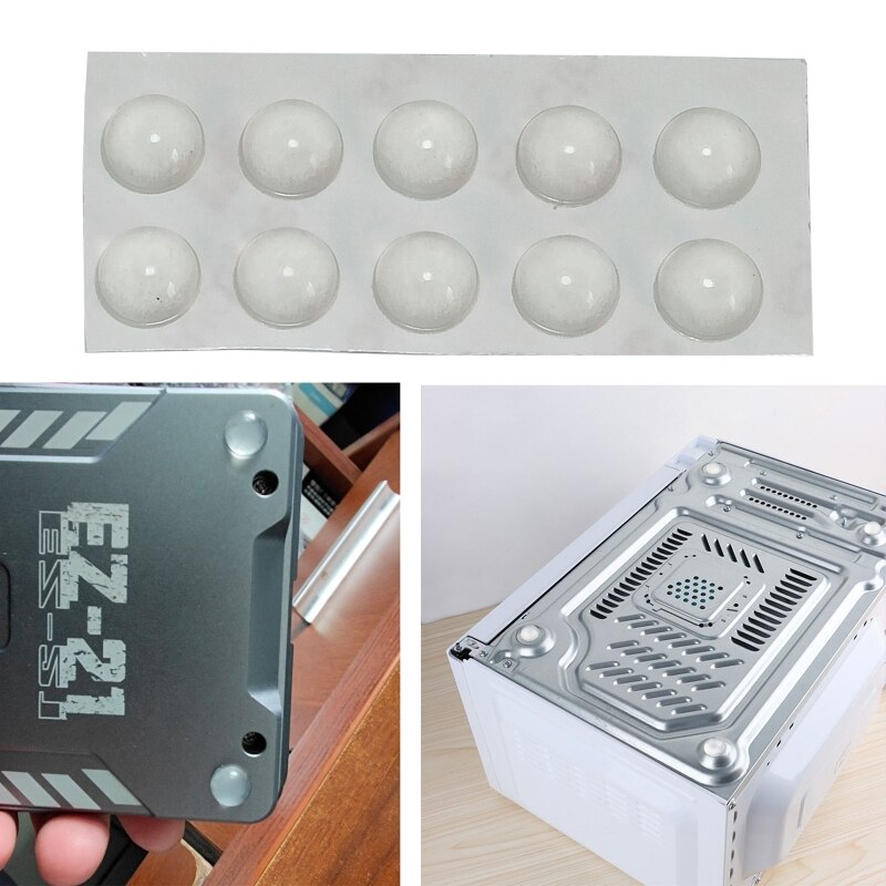 Keyboard Riser Soft Clear Anti Slip Round Bumpers Self Adhesive Silicone Rubber Feet Pads Sticky Shock Absorber 10PCS