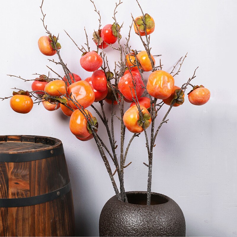 Artificial Persimmon Branches Indoor Decoration Decoration Simulation Persimmon Foam Fruit Flower Decoration
