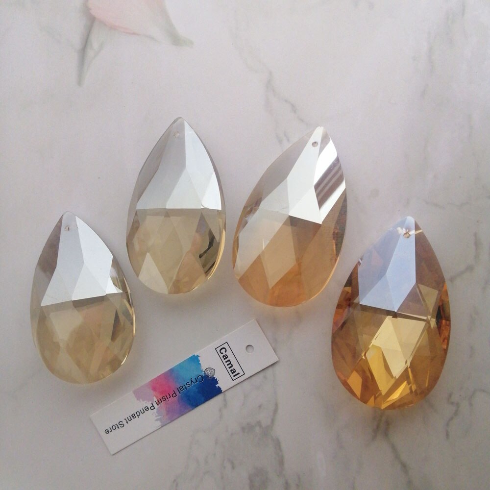 Camal-gotas de agua de champán K9, colgantes de cristal, lámpara de prismas, SunCatcher, piezas de iluminación, decoración colgante, 60mm, 2 uds.