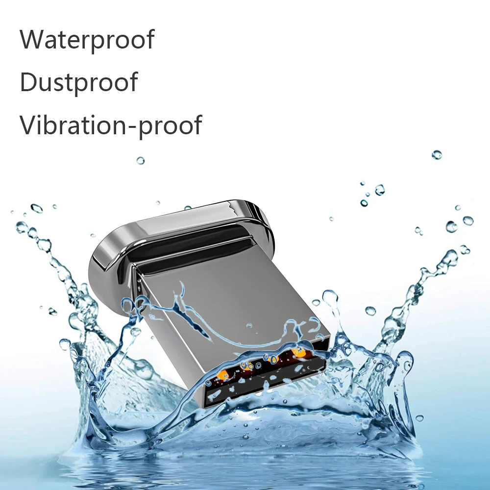 Super mini usb-flashdrives, 128gb metalen pendrives, 64gb waterdichte geheugensticks , 32gb rode, blauwe en zilveren pendrives , 16gb met echte capaciteit
