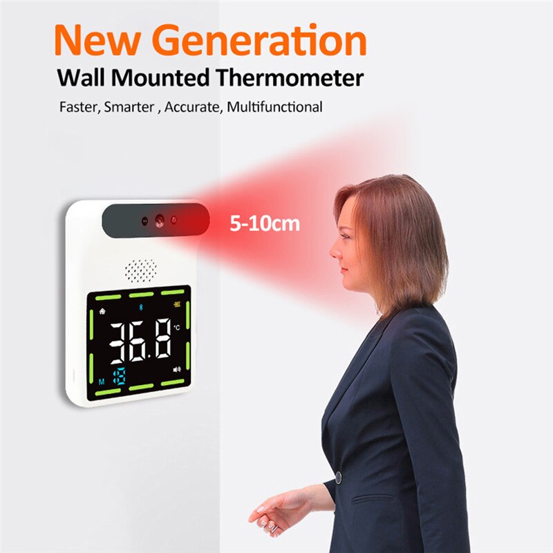 Sensore a infrarossi IR senza contatto termometro a parete frontale Schermo a portato misurazione rapida della temperatura di induzione automatica