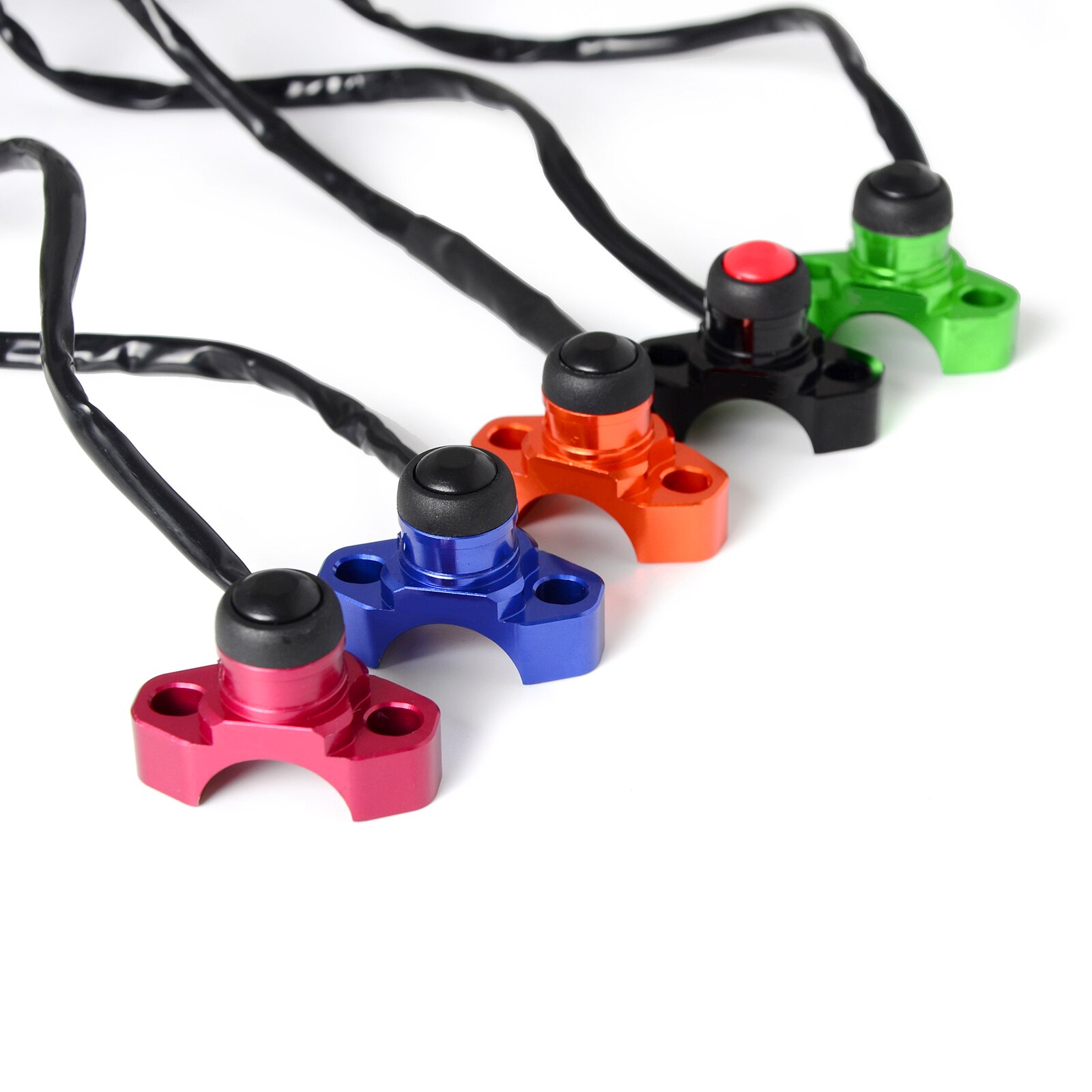 H2 cnc-motorstop-startknop voor ktm, husqvarna, husaberg, suzuki, kawasaki, yamaha, honda, beta, atv, scooter, bmw, aprilia