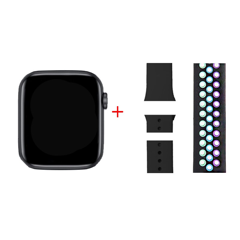 Neue serie 6 IWO G68L Smart Uhr Fitness Tarcker Bluetooth anruf uhr kinder uhren mädchen für IOS huawei PK W26 HW12 IWO 12 13: black add NKCB