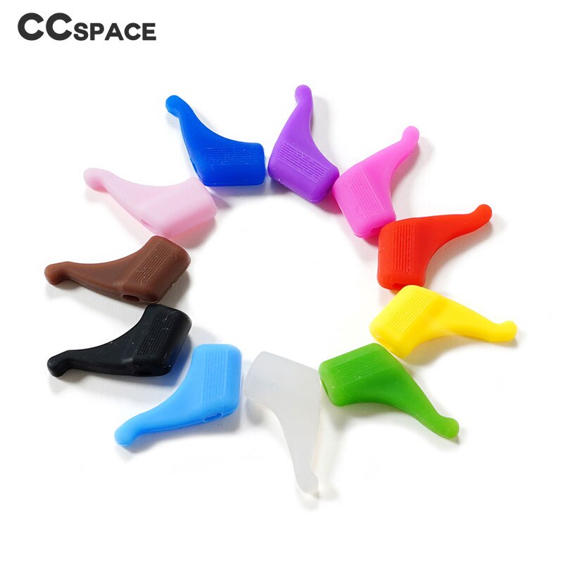 Crochet d'oreille antidérapant pour lunettes, 50 paires, accessoires de lunettes, poignée universelle en Silicone, support de pointe de tempe