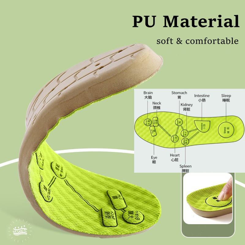 Palmilha de acupressão de pé masculino feminino macio respirável esportes almofada inserções absorvente de suor desodorante sola de sapato ortopédico