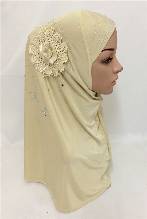 Islamilainen naisten huivi päähineet muslimi hijab sisäkorkki huivi huivi ramadan arab amira huivi koko kansi turbaani hijab: 12 beige