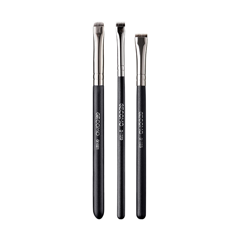 Brocha plana de nailon para delineador de ojos, delineador fino de línea de cejas, delineador de ojos negro, contorno de cejas, herramientas de maquillaje cosmético: Azul