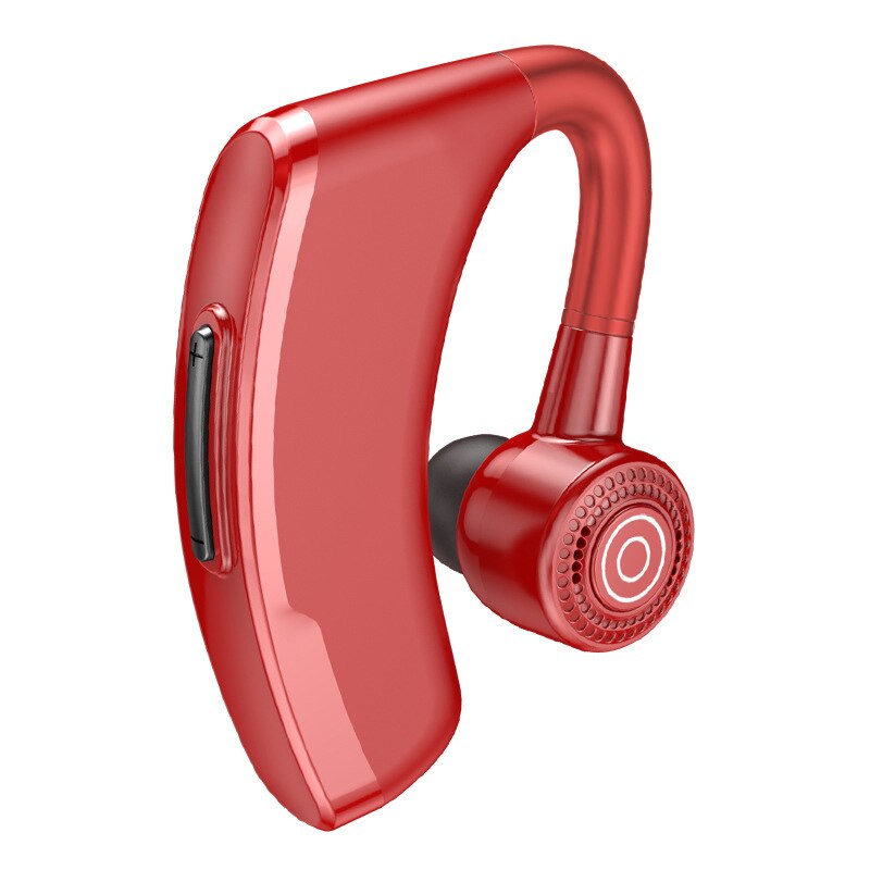 Kabelloses bluetooth-headset, tragbar, universell, einseitig, freisprechfunktion, stereo, kabellos, ohrbügel, handy-anrufe, sport-ohrhörer: Rot