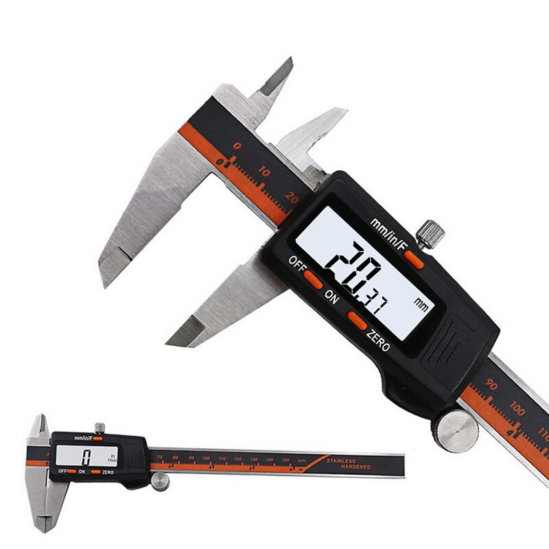 Electronic Digital Vernier Calipers 0-150mm Metal Micrometer Measuring Tool Caliper Gauges LCD Digital Caliper Stainless Steel: 0-150mm B