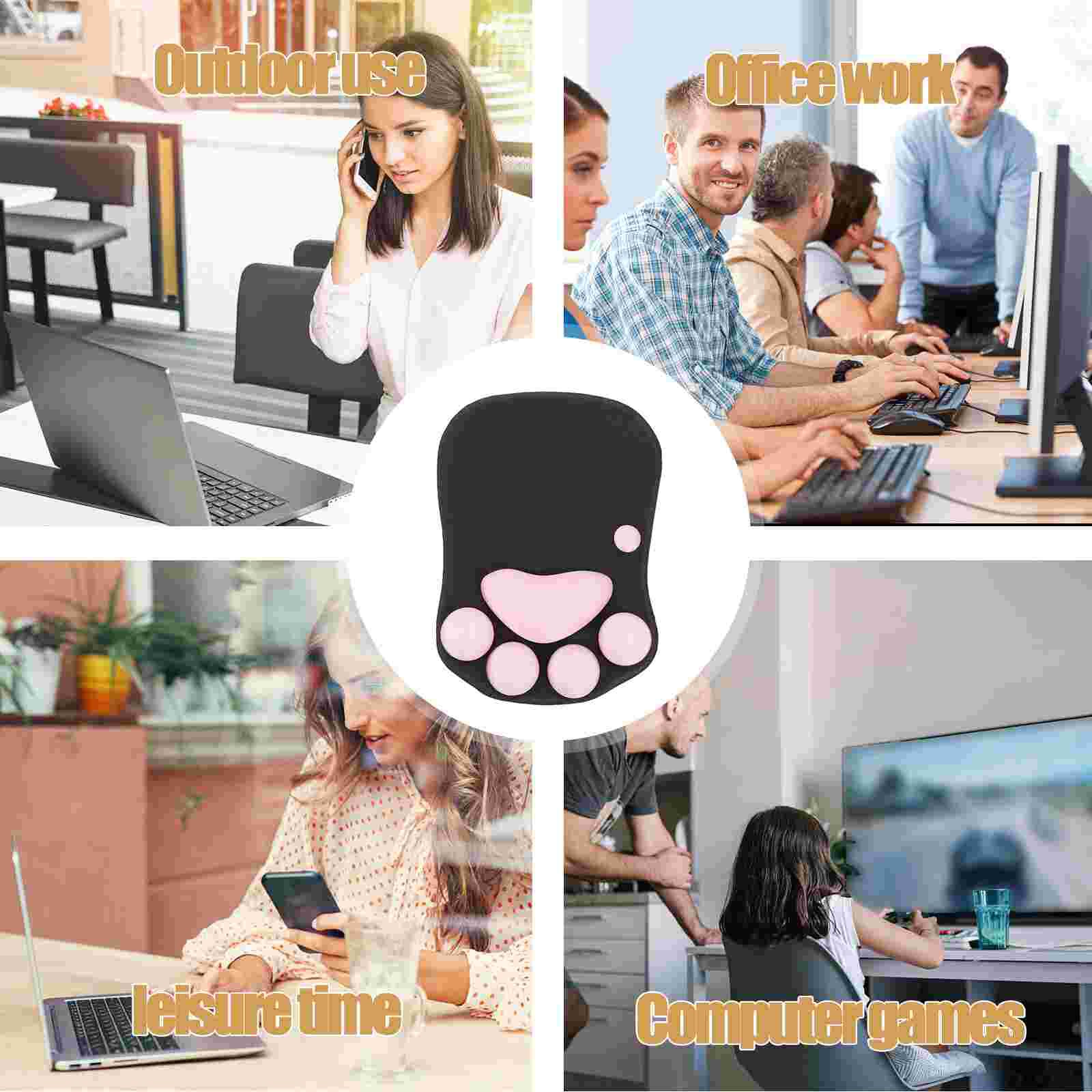 Cat Paw Pad Softening Adorable Practical Gaming Desk Accessories Pad With Wrist Support Mat