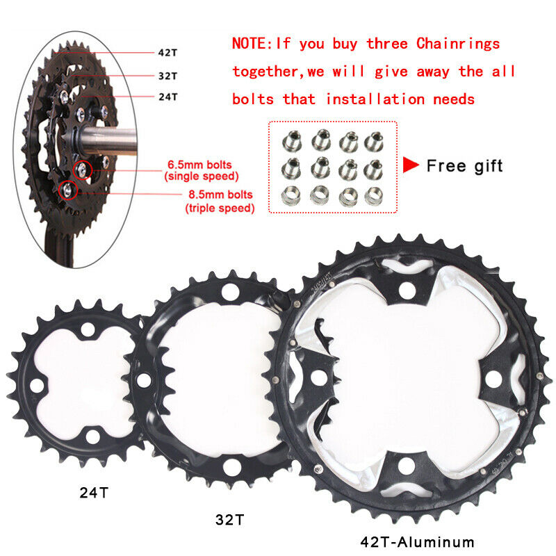 104/64BCD Kroon 3*10 speed 2*10 speed Fiets Kettingblad Dubbele Triple Fiets Kettingwiel 22/26/32/38/42 T MTB Kettingblad Fiets Deel