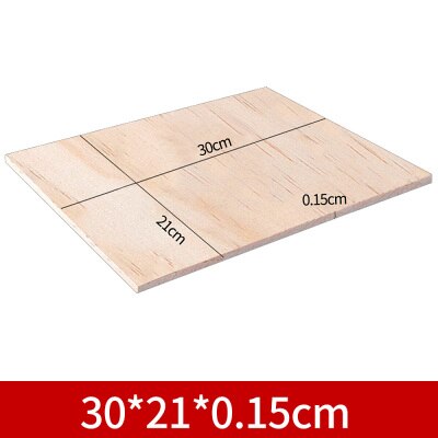Multi Size Aviation Model Layer Board Plywood Plank DIY Hand Craft Heat Transfer Wooden Modeling Materials: 0.15cm