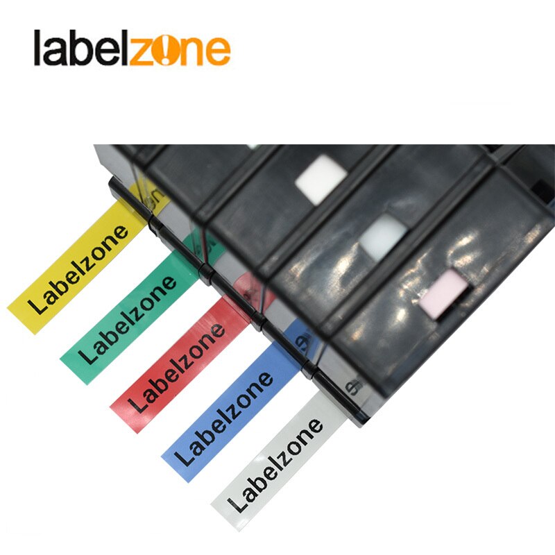 6 pakke blandet 6 farver 45013 label tape kompatibel dymo  d1 12mm label printer  d1 45010 45016 45017 45018 45019 til  lm160 printere
