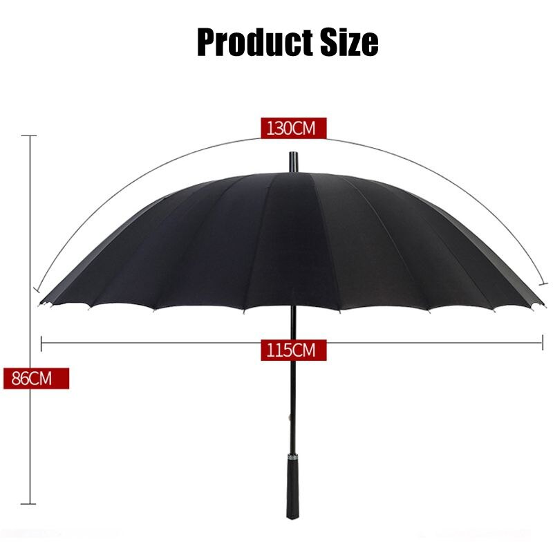 Big Umbrella Men 24 Ribs Automatic Open Golf Umbrella Male Commercial Compact Large Strong Windproof Parasol Regalo Hombre XX18