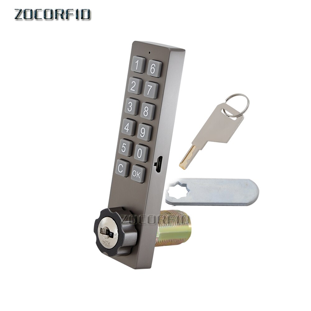 Lithium battery metal Keypad Password cabinet lock Digital electric Cabinet drawer locker lock