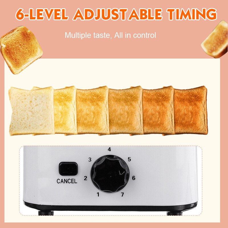600W 2 Slice Bread Toaster Toast Making Machine Toasters Oven Baking Kitchen Appliances Breakfast Sandwich Breakfast Maker