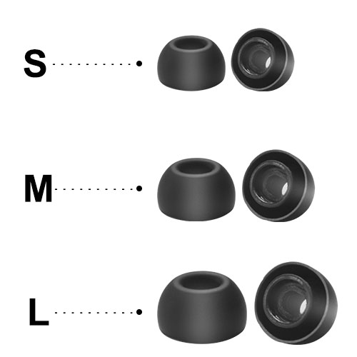 3 pares de almohadillas para los oídos para Airpods Pro, auriculares de silicona con reducción de ruido, almohadillas para los oídos, cubierta para tapones para los oídos para Airpods Pro: Negro