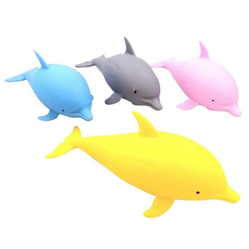 1pz Kawaii Delfino Sabbia Palla Molle di TPR Giocattolo di Decompressione lento Aumento jumbo Squishi Antistress Giocattoli per Bambini colore Casuale