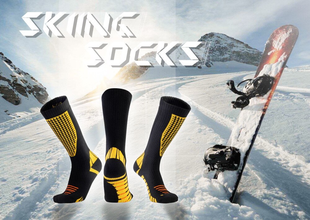 5 pares de calcetines térmicos impermeables largos y cálidos para esquí espesos para deportes de invierno, transpirables, esquí, snowboard, 24 estilos