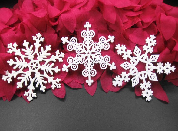 2-20 Stks/partij Verscheidenheid Wit Plastic Sneeuwvlokken Kerst Hanger Bruiloft Opknoping Ornament Craft Decoratie Diy Accessoires