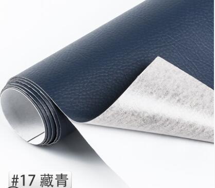ZENGIA 50x138cm PU leather Self-Adhesive Synthetic Leather DIY Material Patch For Handbag sofa adhesive repair car glue leather: navy