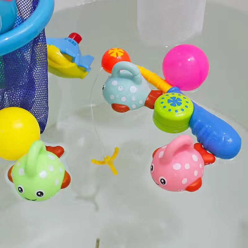 4 Teile/satz Baby Schlecht Spielzeug freundlicher Kunststoff Wasser Angeln Spielzeug Preis Wasser sprühen Haken