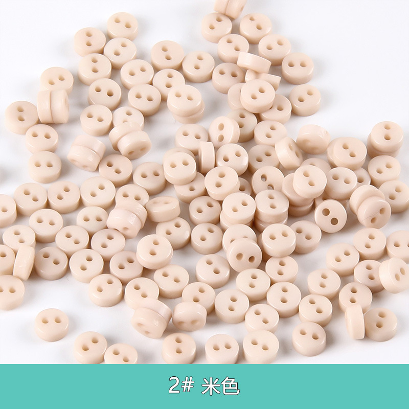 100 Uds. Mini botones de resina de 6mm, accesorios de costura coloridos para ropa infantil, álbum de recortes DIY con dos agujeros: Azul claro