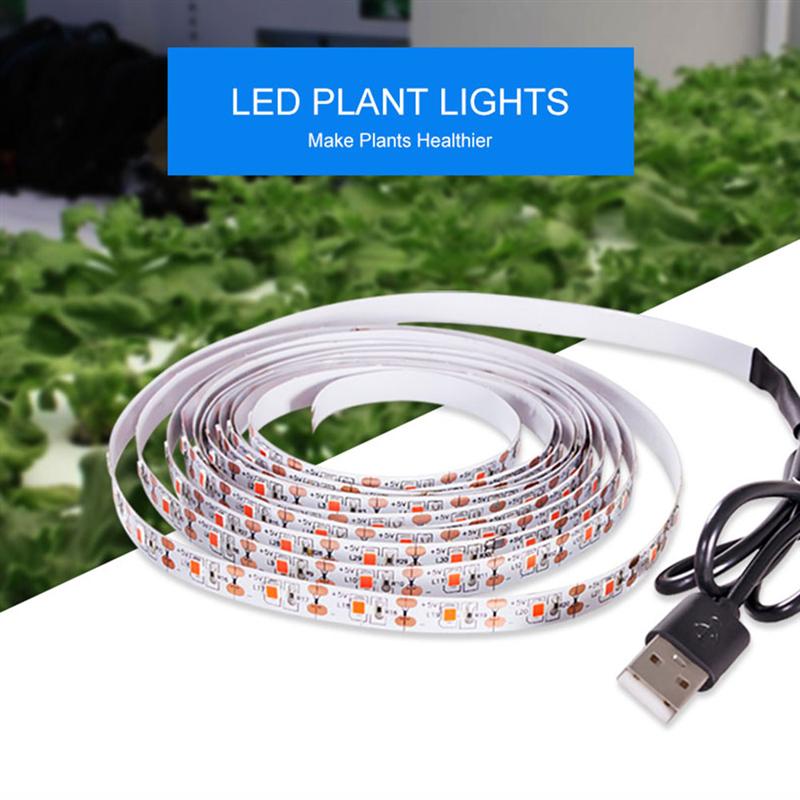 1pc førte vokse lysstrimler usb fuldspektrum voksende lys plante lampe strip