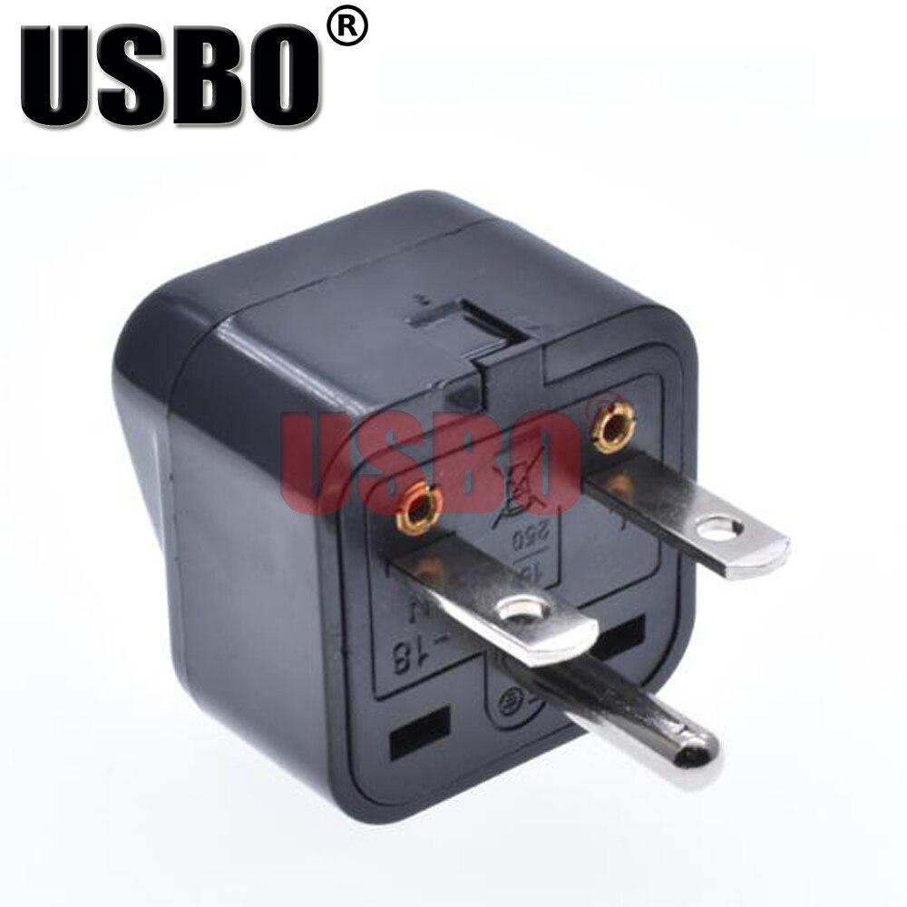 Black white American travel universal adaptor plug 15A 250V USA Canada Thailand Japan Taiwan power adaptor plug socket convertor