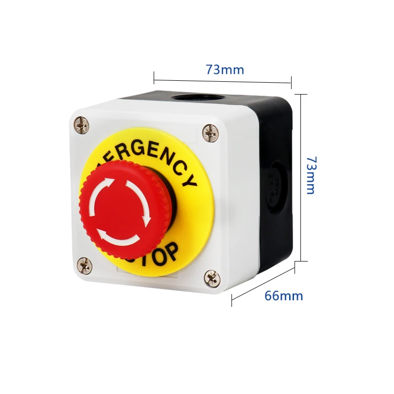 arrow symbol indicating start and stop self-recovery waterproof button switch emergency stop industrial hand-held control box: Ivory