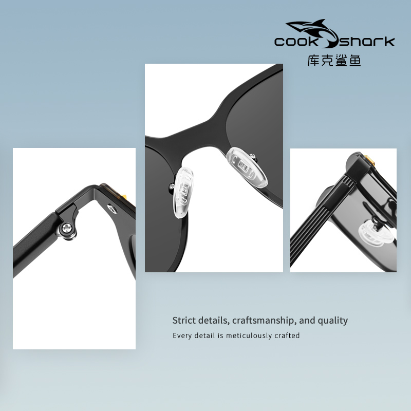 Cook Shark Sunglasses for Women Korean Edition Driving Polarized Sunglasses for Women Advanced Sunshade and Sun