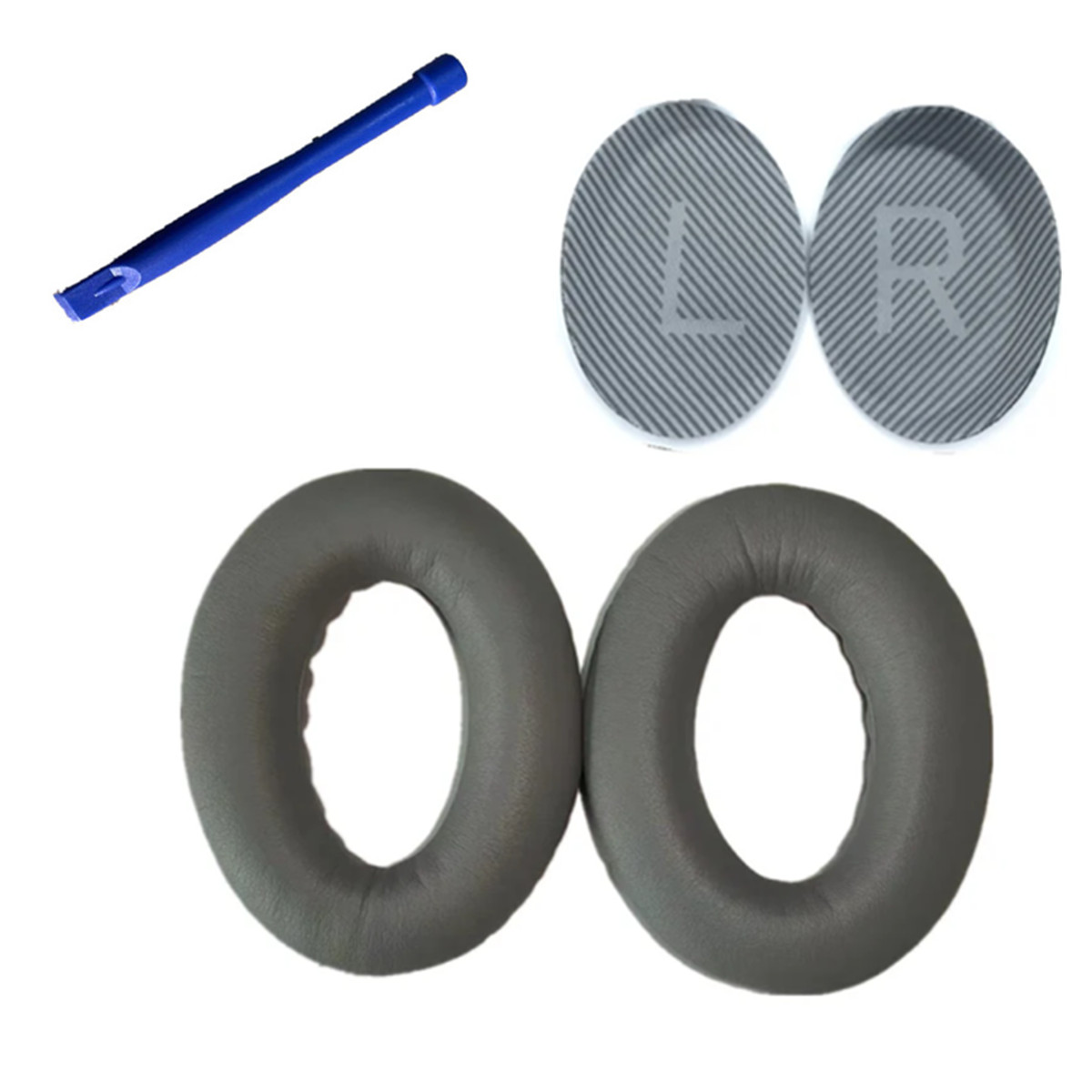 Coussinets d'oreille de remplacement pour BOSE QC35 pour QuietComfort 35 et 35 II, coussinets d'oreille en mousse à mémoire de forme, housse d'oreille de: Gris foncé
