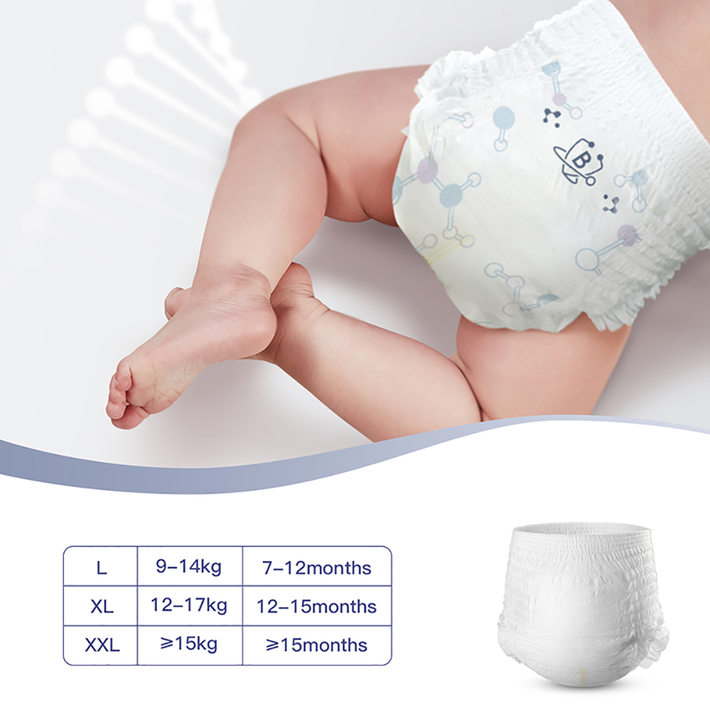 Bc babycare 4 pces nb/l/xl fralda descartável colada/calças 0-5kg respirável ultra-macio seco absorvente fralda 9-17kg recém-nascidos calcinha