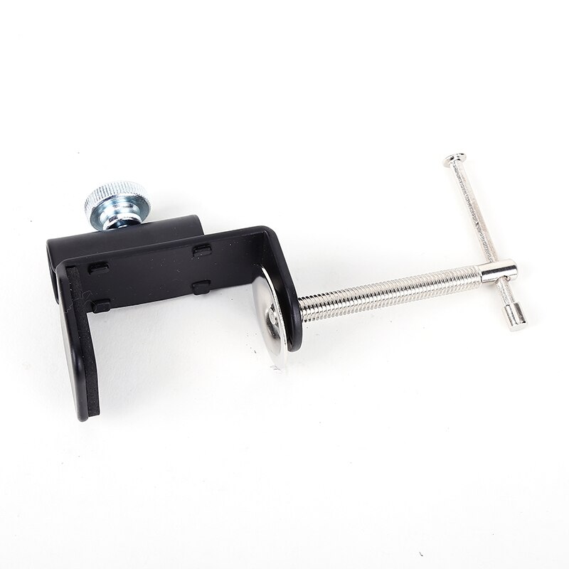 Cantilever Bracket Clamp Holder Metal Desk Lamp Clip Fittings Base Hose with 12MM Hole Diameter and Non-slip Mat for Mic Stand