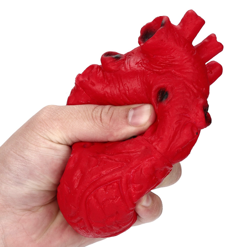 Kid Squishy Novelty Silicone Stress Ball Scary Organ Heart Squeeze Toy Stress Reliever Toy Slow Rising Squeeze Decompression Toy