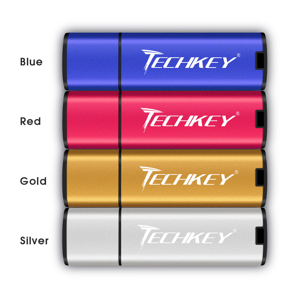 Techkey-unidad flash usb, dispositivo de almacenamiento de alta velocidad, 32gb, 64gb, 16gb, 8gb, 4gb