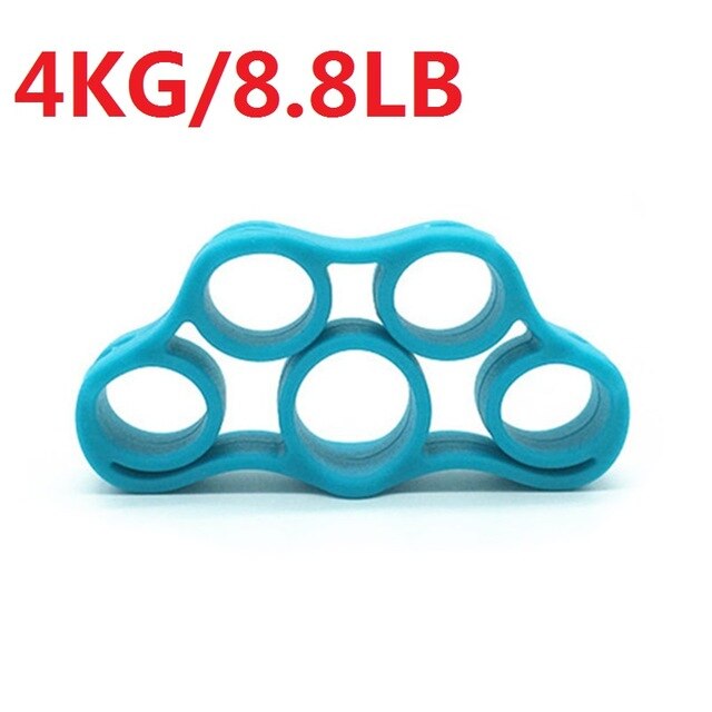 Pince à main en Silicone pour les doigts, entraîneur de force, bande de résistance pour les poignets, outil de Fitness: Lake Blue