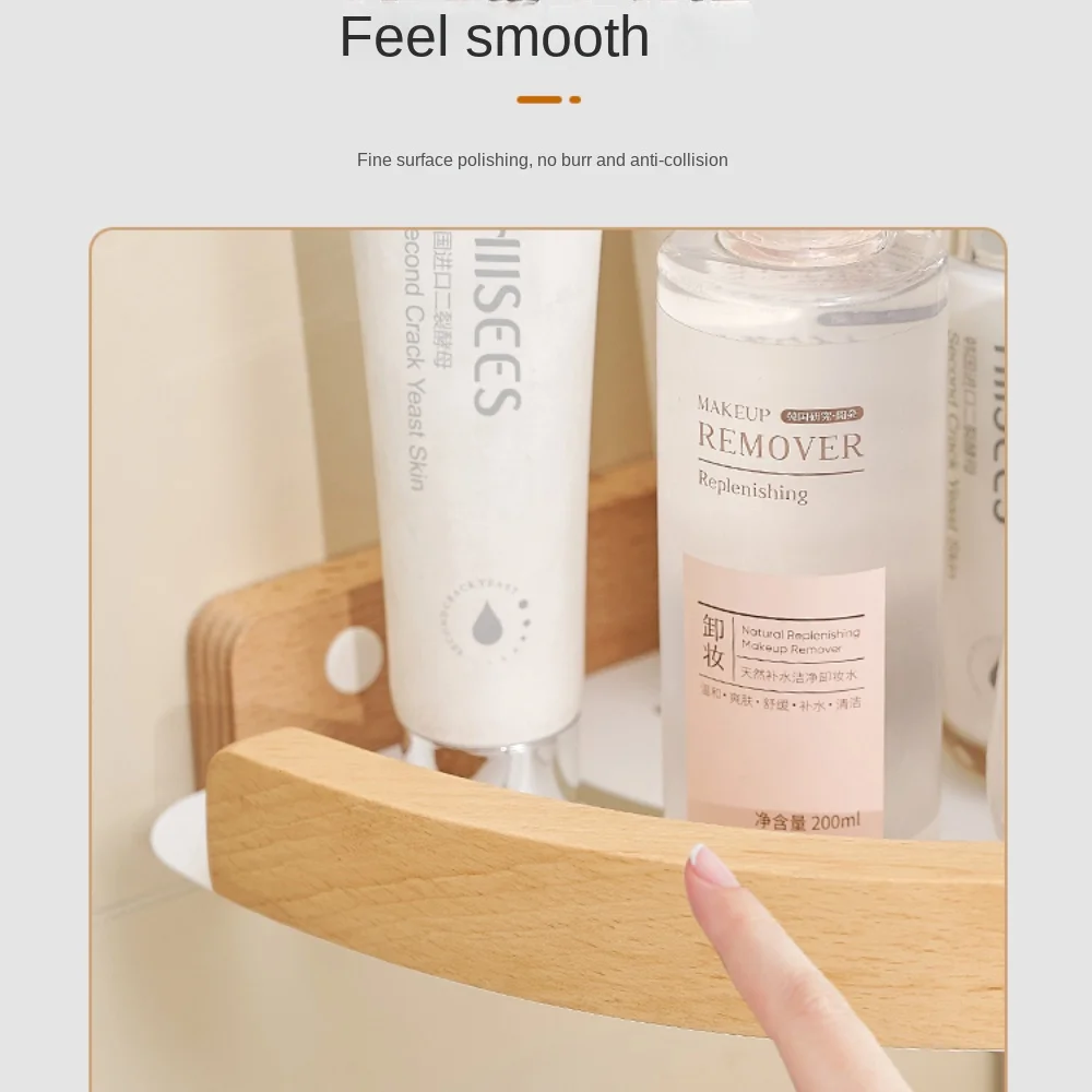 Oppbevaring av dusjhjørne, oppbevaringshyller til bad, hjørnestativ til bad på vegg, baderomshylle uten boring, husholdningsartikler