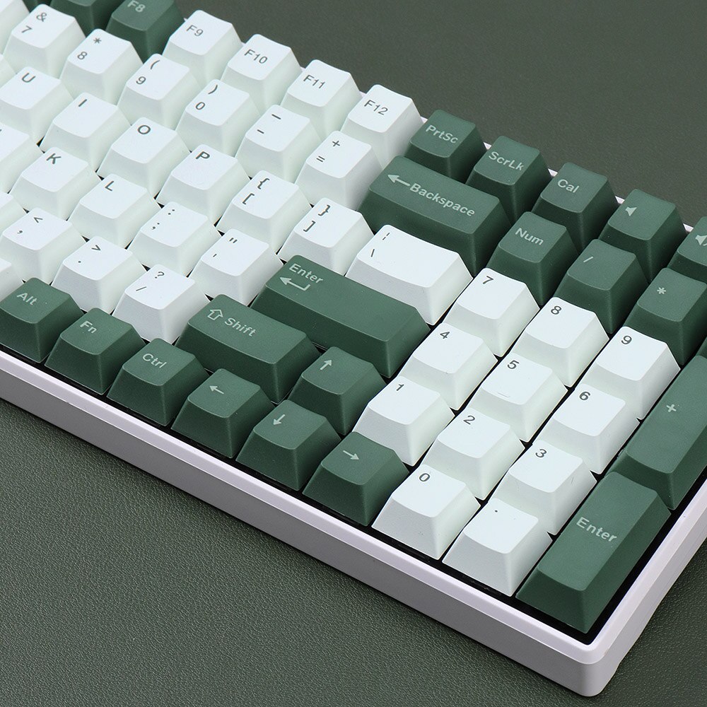 Doubleshot 132 Keys PBT Cherry Profile Keycap GMK Green Botanical Key Caps For GMMK Pro Mechanical Keyboard 61 64 84 108 Layout