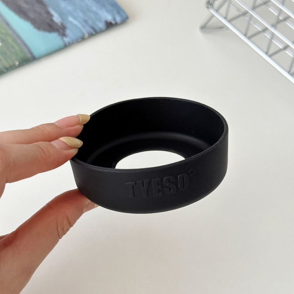 1Pcs Universal Silicone Anti Slip Bottom Cover for Tyeso Water Bottle Bottom Sleeve Cover Water Bottle 71mm to 77mm Diameter: DARK GRAY