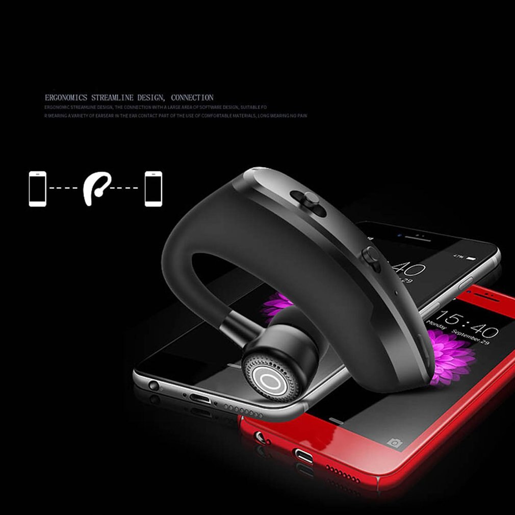 V9 Auto Business Headset Bilaterale Stereo Ruisonderdrukking Technologie Power Display Voice Control Call Functie Nfc Functie