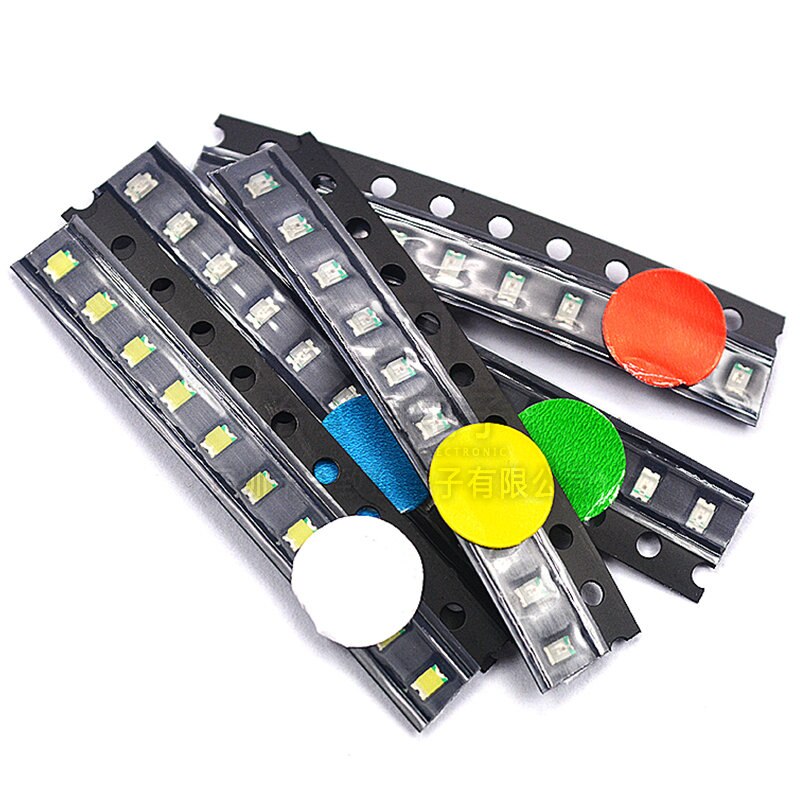 1 carretel 0402 0603 0805 1206 smd led vermelho amarelo verde branco azul laranja luz emissor de luz diodo água clara diodo led conjunto