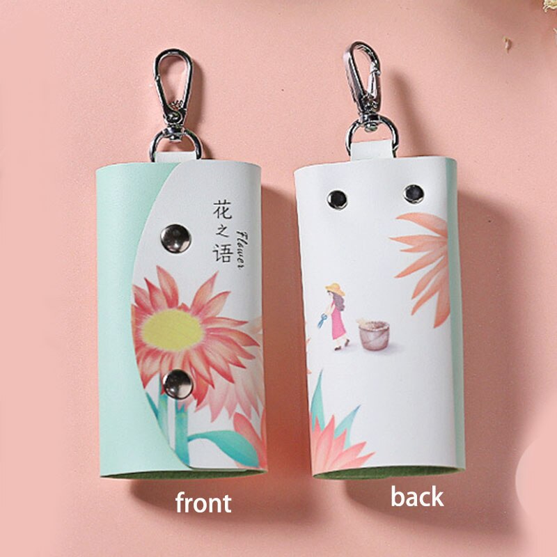 Nouvelle mignon animaux clé sac pour femmes PU cuir porte-clés portefeuilles femmes de ménage voiture porte-clés étui cuir porte-clés pochette: 6