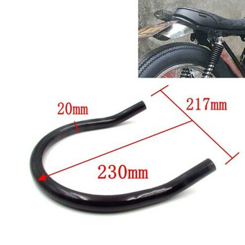 Montaje de soporte de montaje de marco de asiento trasero de motocicleta montaje de aro de bucle (210mm curvado)