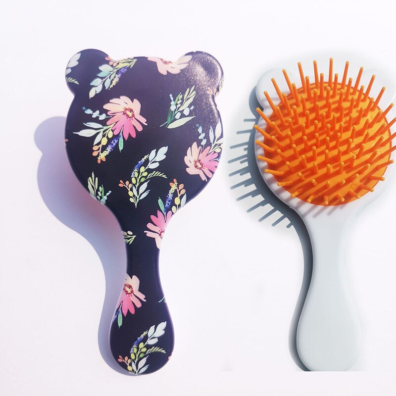 Meisjes Leuke Cartoon Anti-Statische Borstel Ontwarren Douche Massage Kammen Haar Styling Tool Haarborstel Hoofd Bloedcirculatie