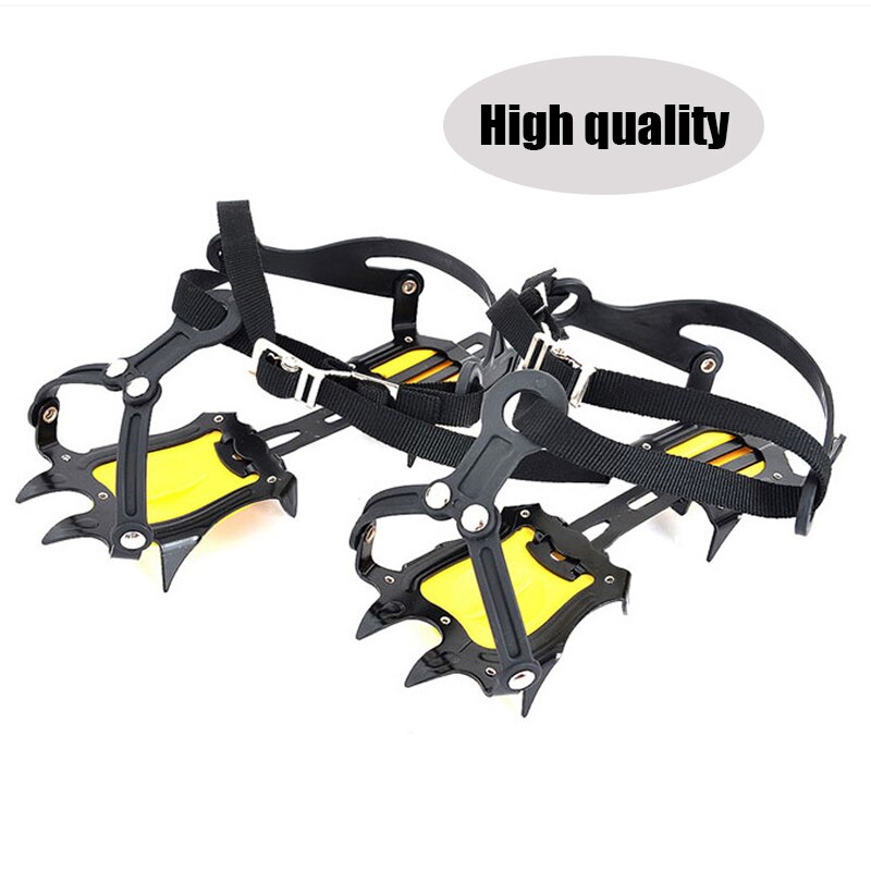Equipo de escalada ajustable de acero al manganeso, 10 dientes, pinzas para zapatos antideslizantes para nieve y hielo, dispositivo de Crampon para montañismo